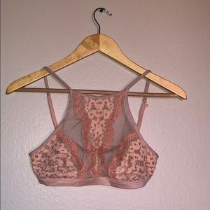 Pink Sheer & Lace Bralette